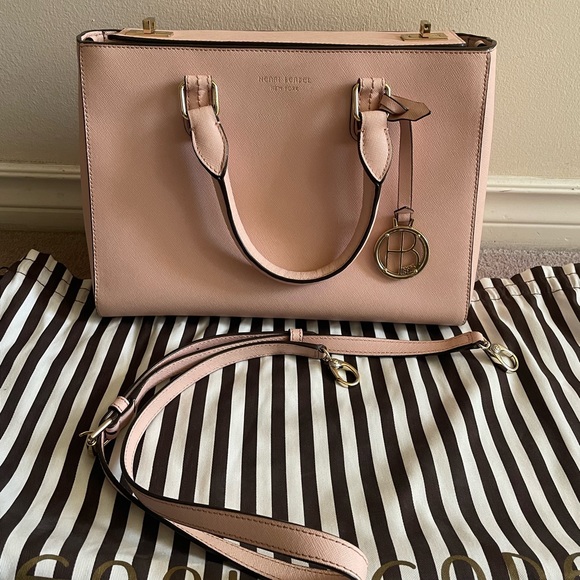 Henri Bendel pink west 57th small turnlock satchel - Picture 3 of 13